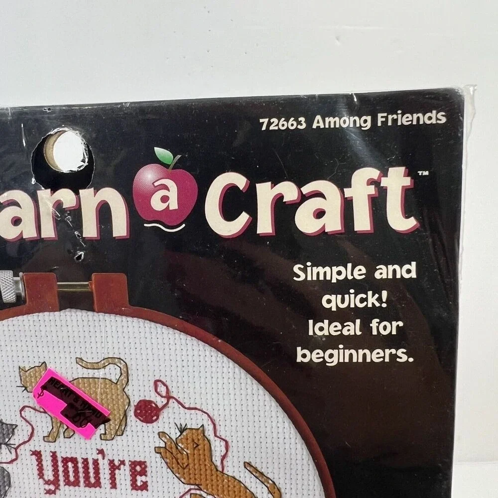 Dimensions Counted Cross Stitch Kit Among Friends‎ Cats #72663 Learn a Craft NEW